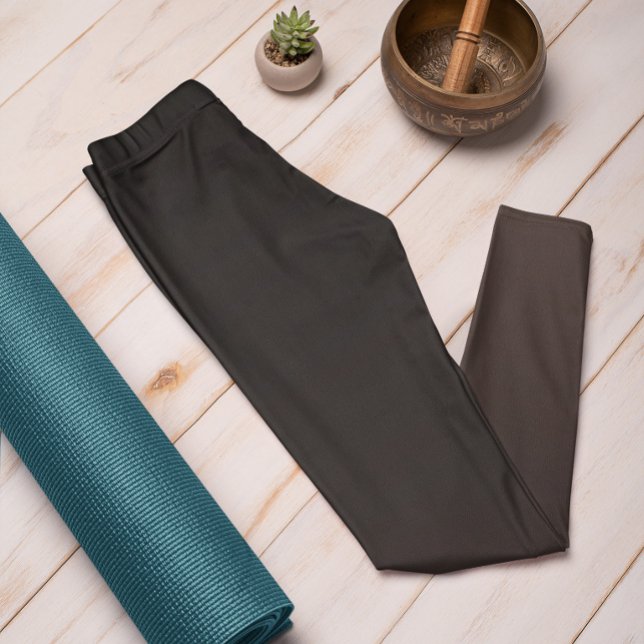 Autumn Trend Colour Coffee Brown Ombre Leggings (Mockup 1 Coffee Brown)