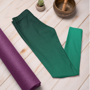 Autumn Trend Colour Jade Green Ombre Leggings