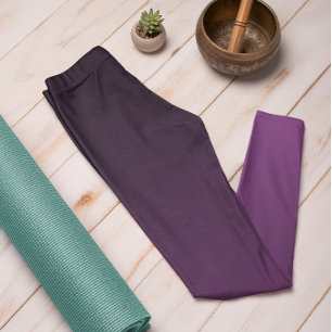 Autumn Trend Colour Plum Purple Ombre Leggings