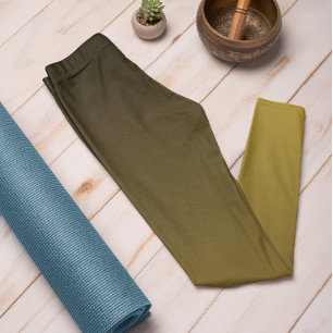 Autumn Trend Colour Sunny Olive Ombre Leggings