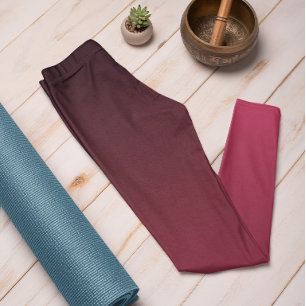 Autumn Trend Colour Vibrant Magenta Ombre Leggings