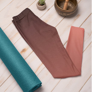 Autumn Trend Coral Sunset Ombre Leggings
