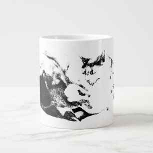 Autumn Truce at the Hearth Large Coffee Mug