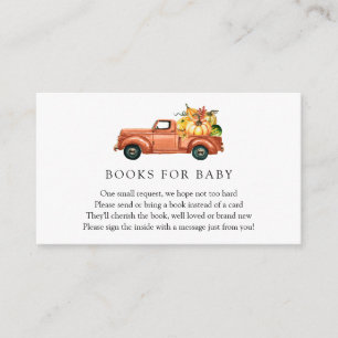 Autumn Truck Drive By Baby Shower Enclosure Card