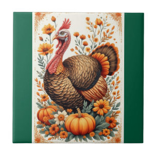 Autumn Turkey Celebration Tile