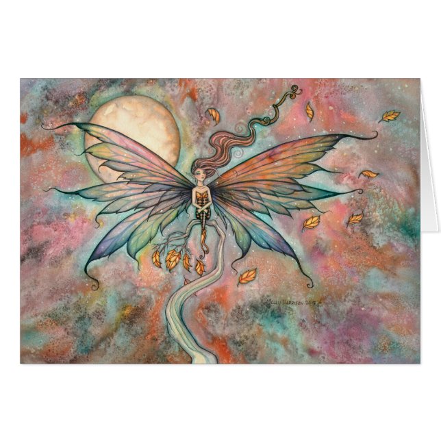Autumn Upgust Fairy Fantasy Watercolor Art (Front Horizontal)