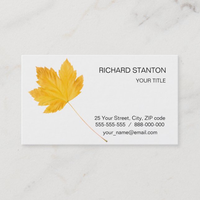 Autumn vibes business card (Front)