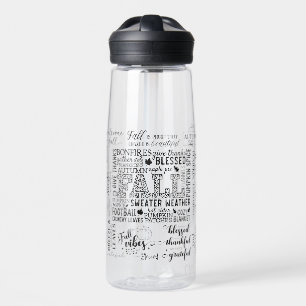 Autumn Vibes Clear Water Bottle