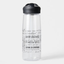 Autumn Vibes Clear Water Bottle