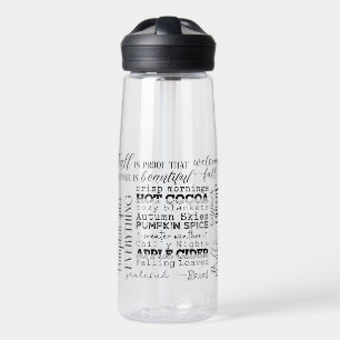 Autumn Vibes Clear Water Bottle