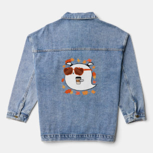 Autumn Vibes Cute Ghost Classic T-Shirt Denim Jacket