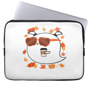 Autumn Vibes Cute Ghost Classic T-Shirt Laptop Sleeve