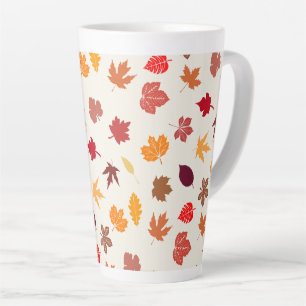 Autumn Vibes Fall Leaves Latte Mug