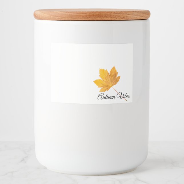 Autumn vibes food label (Front)