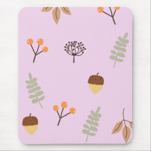 Autumn Vibes Leaf Pattern Art Mouse Mat
