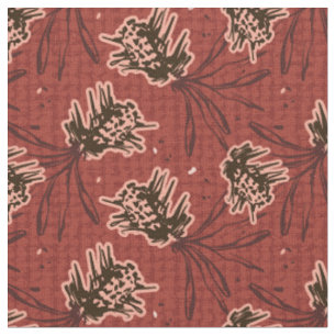Autumn vibes - Neutral ditsy pineapple in bloom Fabric