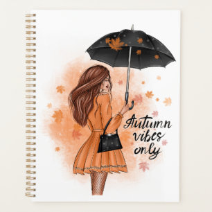 Autumn Vibes Only Fall Fashion Girl Planner