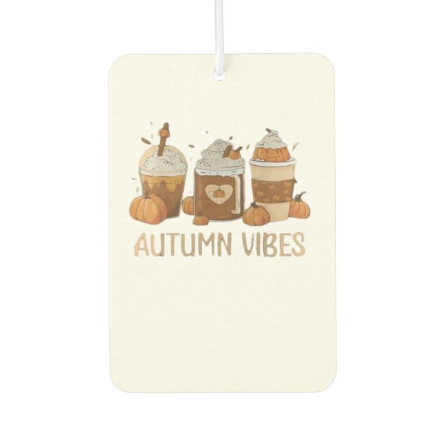 AUTUMN VIBES Oversized T-Shirt.png Car Air Freshener (Front)