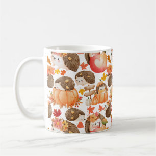 Autumn vibes Pattern Porcupine Coffee Mug