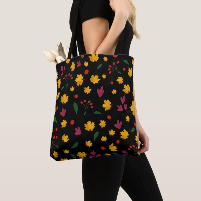 Autumn Vibes Pattern Tote Bag (Close Up)