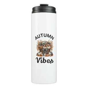 Autumn vibes pumpkin basket thermal tumbler