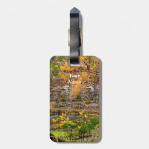 Autumn View Alley Spring Luggage Tag