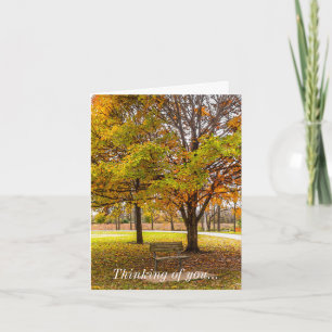 Autumn View Bench Thinking Of You Card