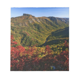 Autumn view of Linville Gorge often called the Notepad