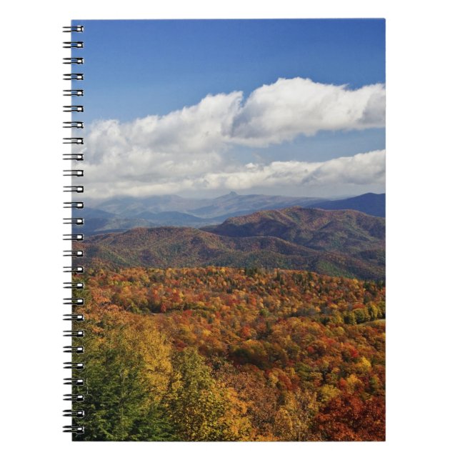 Autumn view of Southern Appalachian Mountains Notebook (Front)