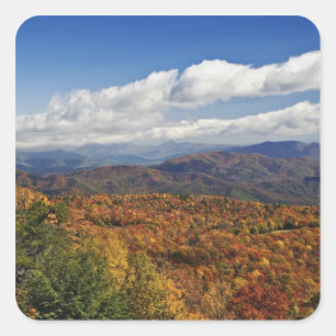 Autumn view of Southern Appalachian Mountains Square Sticker