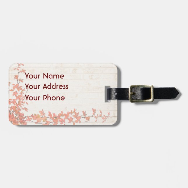 Autumn Vine Luggage Tag (Front Horizontal)
