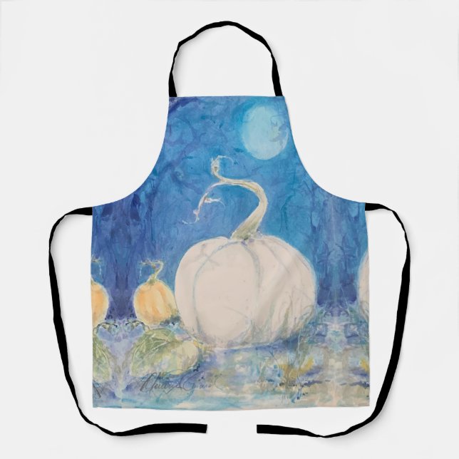 Autumn Vine Pumpkin Patch Maureen Girard Fall Apron (Front)