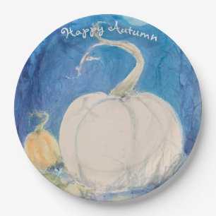 Autumn Vine Pumpkin Patch Maureen Girard Fall Paper Plate