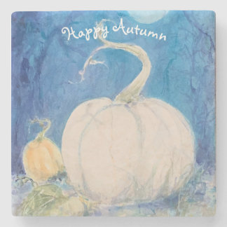 Autumn Vine Pumpkin Patch Maureen Girard Fall Stone Coaster