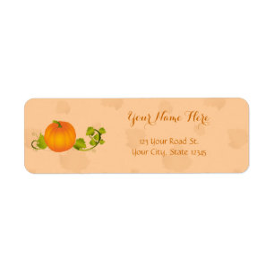 Autumn Vine Pumpkin with Customisable Text