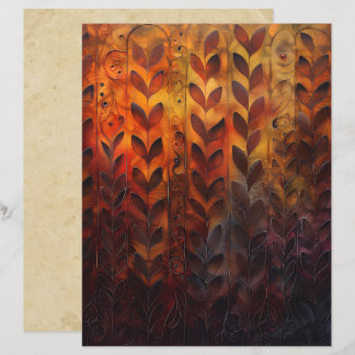 Autumn Vines and Leaves Scrapbook Paper