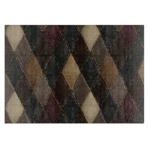 Autumn Vintage Argyle Cutting Board
