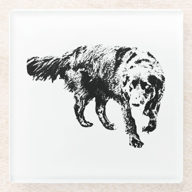 Autumn Watch, Quiet Strength Glass Coaster (Front)