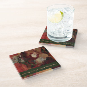 Autumn Watercolor Abstract Beverage Coaster