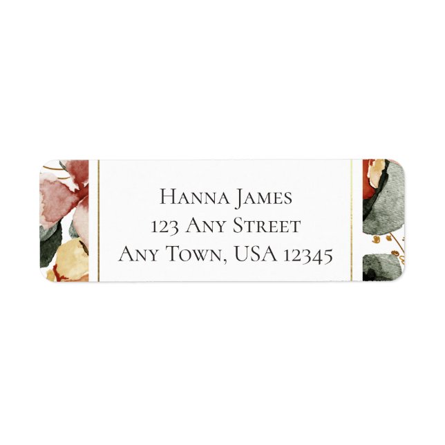 Autumn Watercolor Floral Wedding (Front)