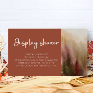 Autumn Watercolor Forest Terracota Display shower Enclosure Card