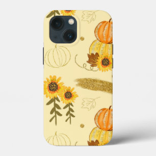 Autumn Watercolor Pumpkins and Sunflowers OtterBox iPhone 13 Mini Case