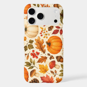 Autumn Watercolor Pumpkins, Fall Leaves & Woodland