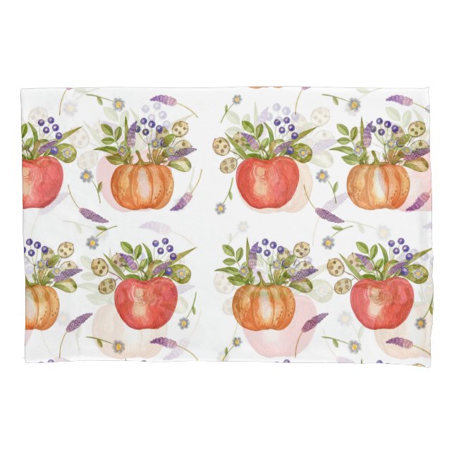Autumn Watercolor, Seamless Composition. Pillowcase (Front)