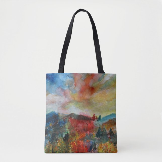 Autumn Watercolor Tote (Front)