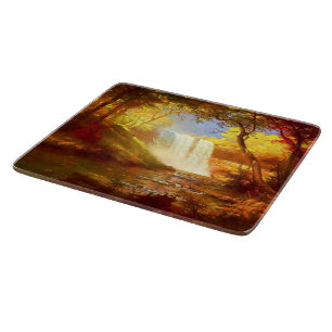 Autumn waterfall cutting board