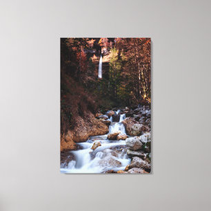 Autumn waterfall Peričnik, Slovenia Canvas Print