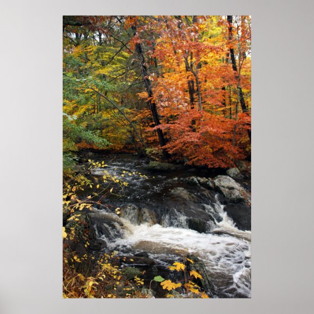 Autumn Waterfall Poster (Front)