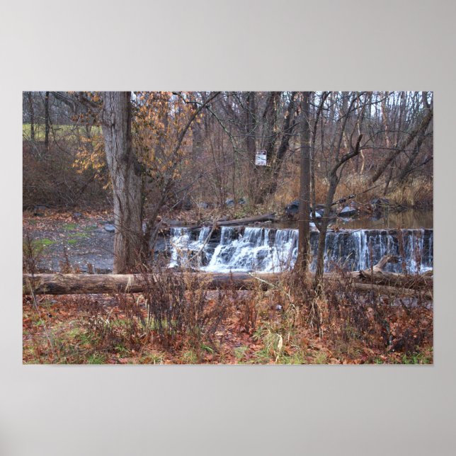 Autumn Waterfall Poster (Front)