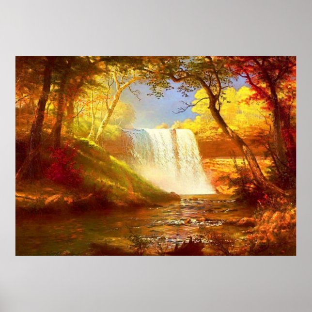 Autumn waterfall  poster (Front)